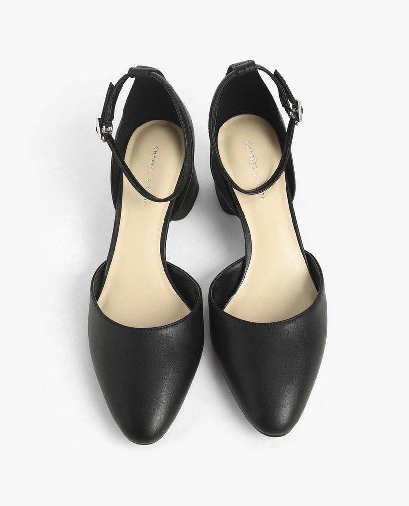 CHARLES & KEITH - Giày cao gót mũi nhọn Almond Toe Block