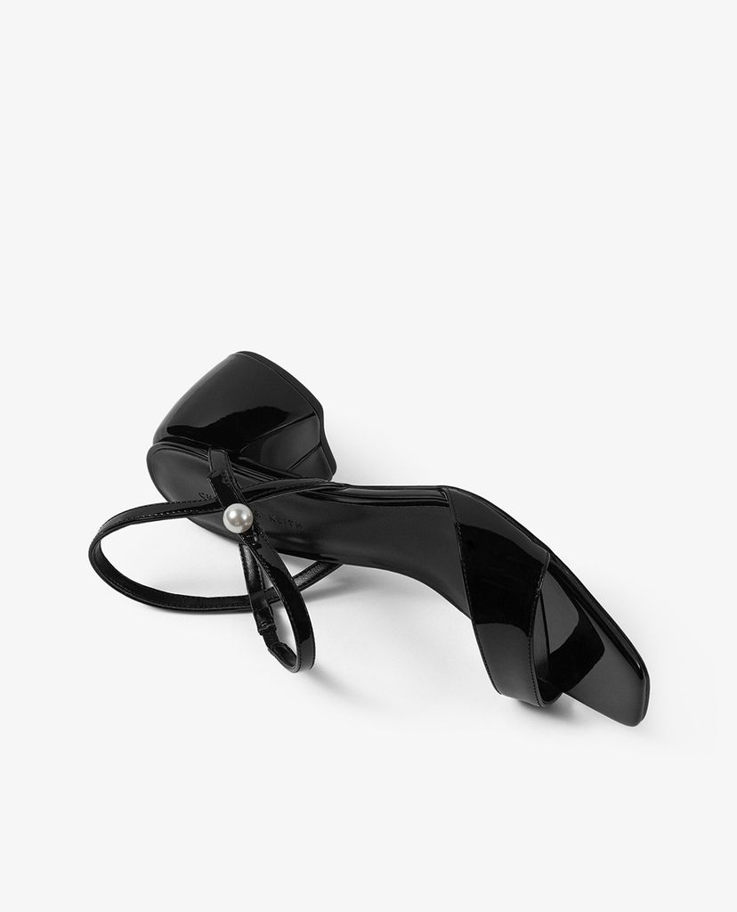 CHARLES & KEITH - Giày sandal cao gót hở mũi quai ngang thời trang