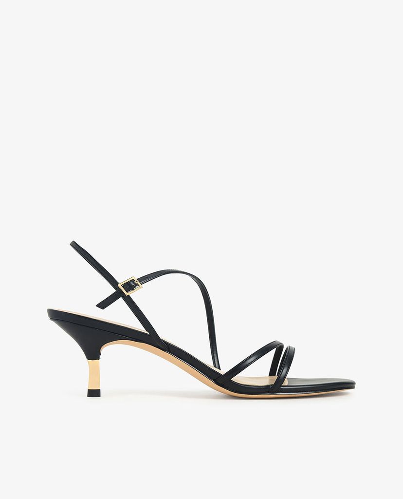 CHARLES & KEITH - Giày sandal cao gót Strappy Metallic