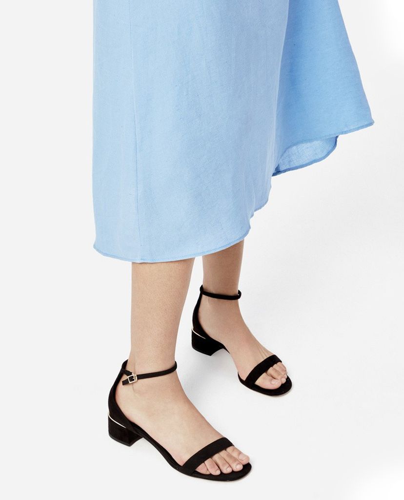 CHARLES & KEITH - Giày sandal cao gót hở mũi Ankle Strap