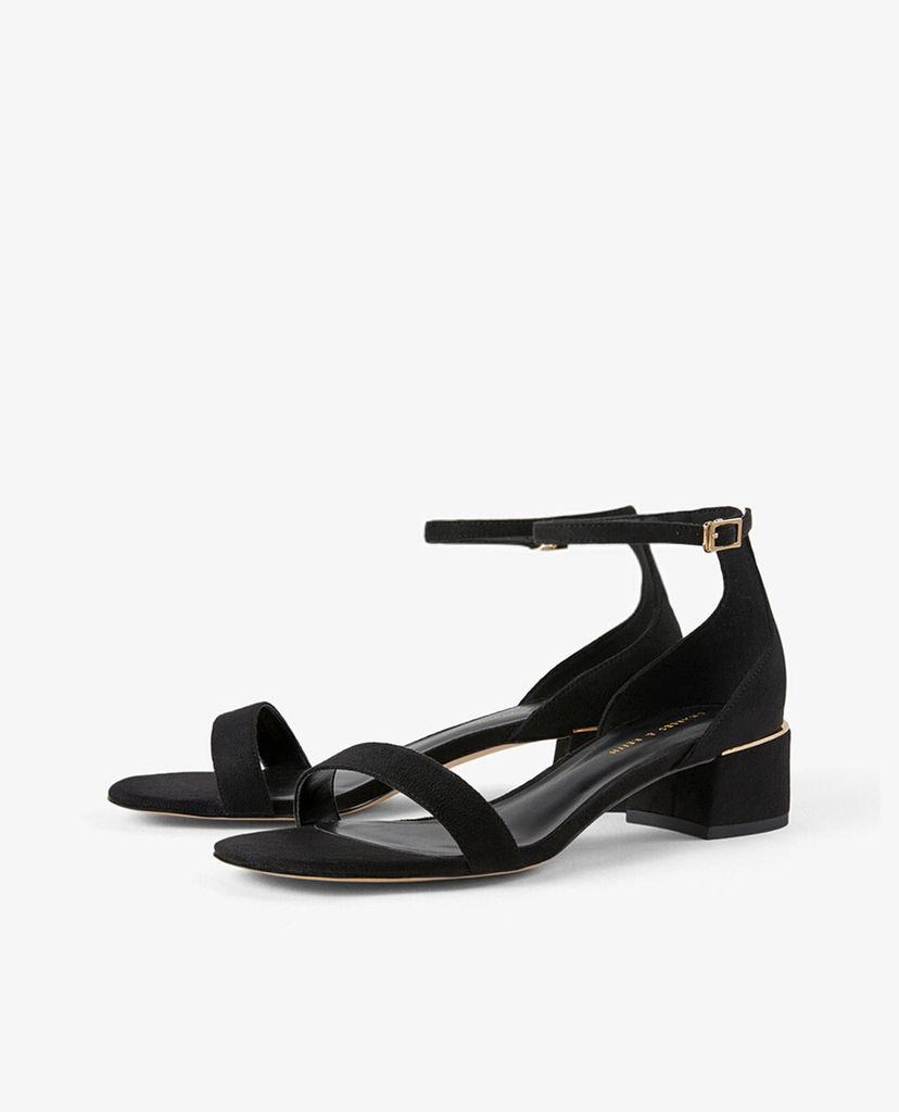 CHARLES & KEITH - Giày sandal cao gót hở mũi Ankle Strap