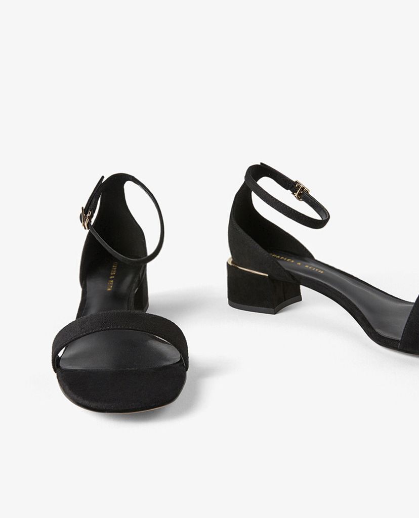 CHARLES & KEITH - Giày sandal cao gót hở mũi Ankle Strap