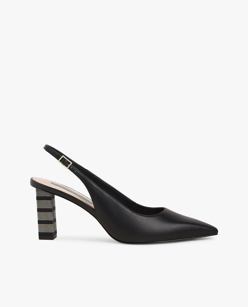 CHARLES & KEITH - Giày cao gót mũi nhọn Slingback Block Heel