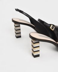 CHARLES & KEITH - Giày cao gót mũi nhọn Slingback Block Heel