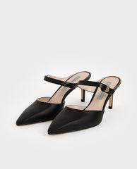CHARLES & KEITH - Giày cao gót mũi nhọn hở gót hiện đại
