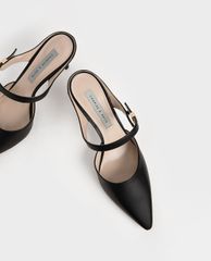 CHARLES & KEITH - Giày cao gót mũi nhọn hở gót hiện đại