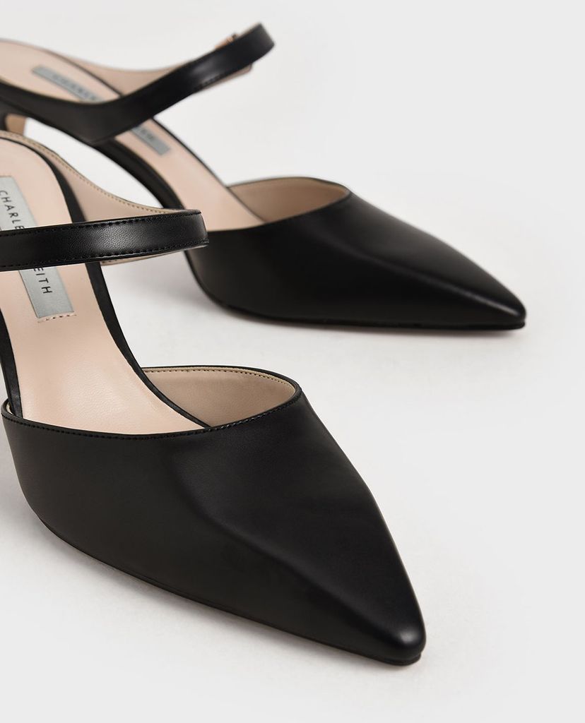 CHARLES & KEITH - Giày cao gót mũi nhọn hở gót hiện đại