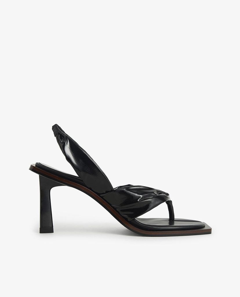 CHARLES & KEITH - Giày sandal cao gót Patent Slingback Thong