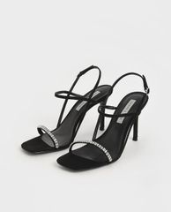 CHARLES & KEITH - Giày cao gót quai ngang Gem Embellished Strappy