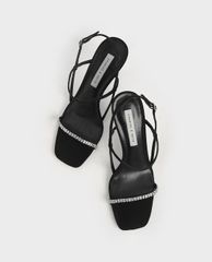 CHARLES & KEITH - Giày cao gót quai ngang Gem Embellished Strappy