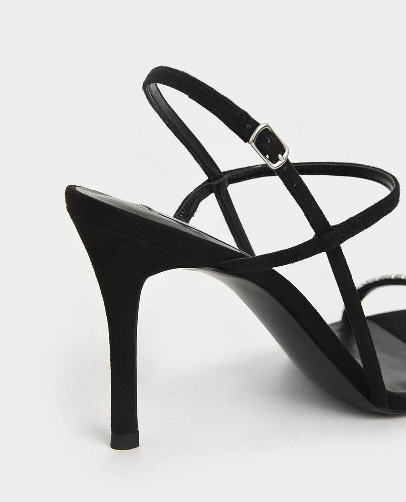 CHARLES & KEITH - Giày cao gót quai ngang Gem Embellished Strappy