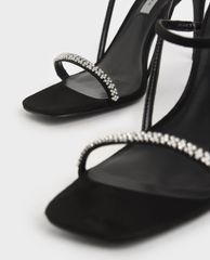 CHARLES & KEITH - Giày cao gót quai ngang Gem Embellished Strappy