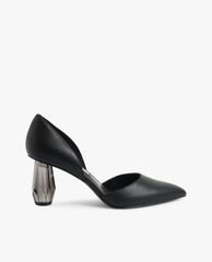 CHARLES & KEITH - Giày cao gót mũi nhọn Croc Geometric Heel D'Orsay Court