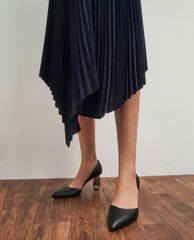 CHARLES & KEITH - Giày cao gót mũi nhọn Croc Geometric Heel D'Orsay Court