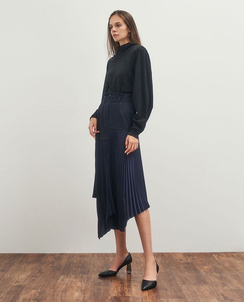 CHARLES & KEITH - Giày cao gót mũi nhọn Croc Geometric Heel D'Orsay Court