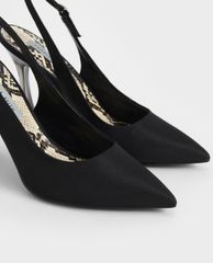 CHARLES & KEITH - Giày cao gót mũi nhọn Clear Sculptural