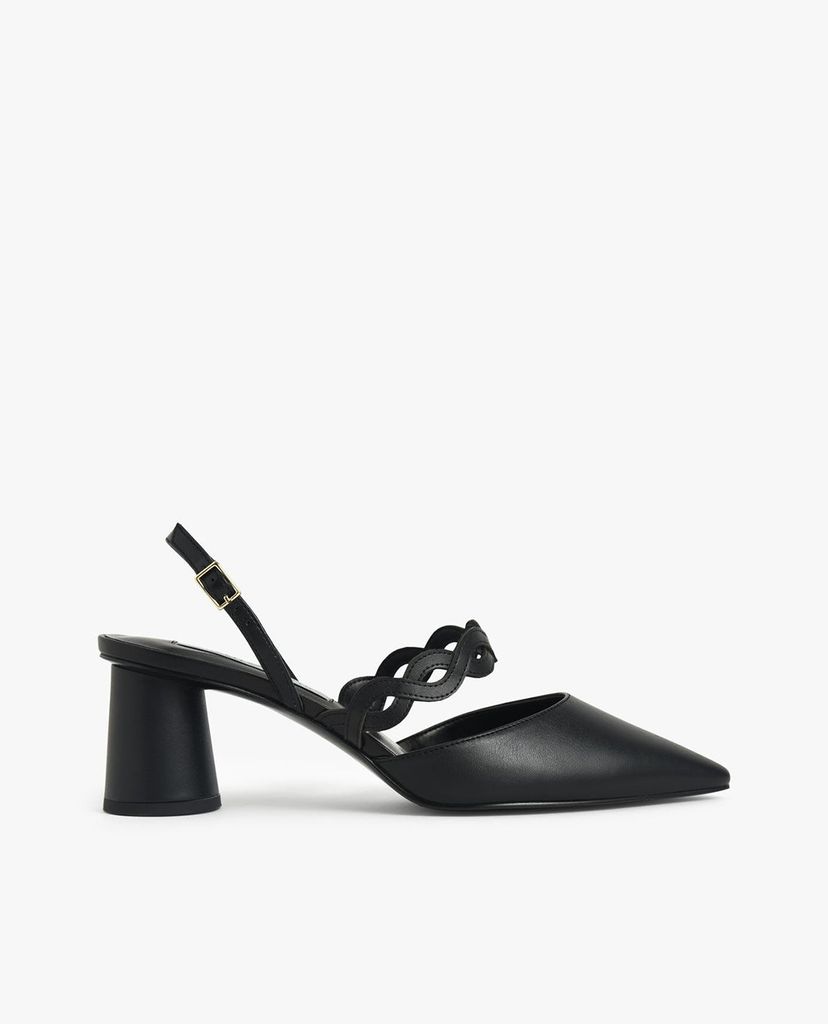 CHARLES & KEITH - Giày cao gót mũi nhọn Woven Strap Slingback