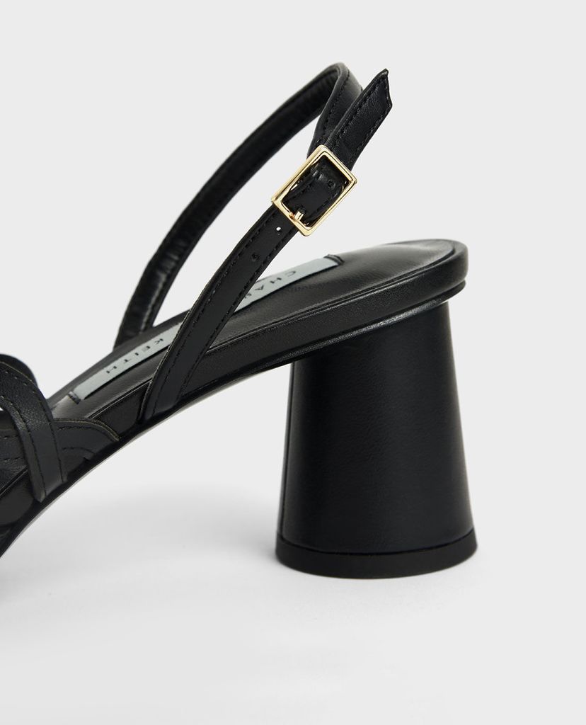 CHARLES & KEITH - Giày cao gót mũi nhọn Woven Strap Slingback