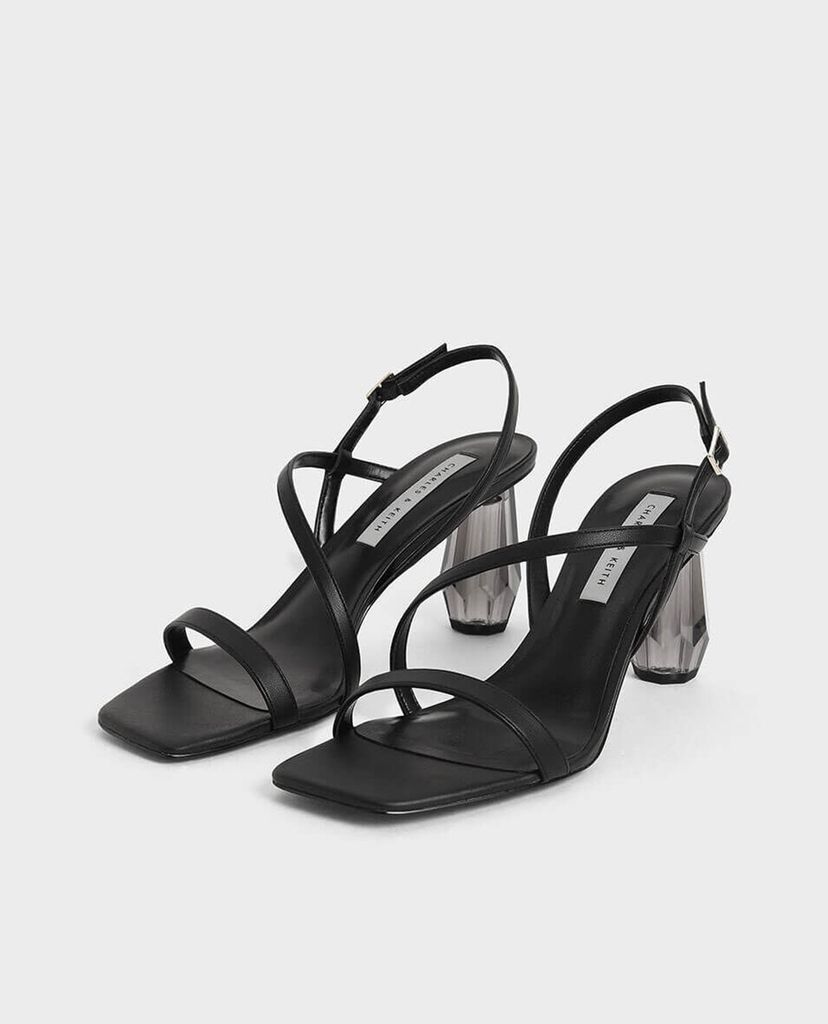 CHARLES & KEITH - Giày cao gót sandals See Through Sculptural Heel