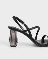 CHARLES & KEITH - Giày cao gót sandals See Through Sculptural Heel