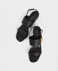 CHARLES & KEITH - Giày cao gót sandals Metal Buckle