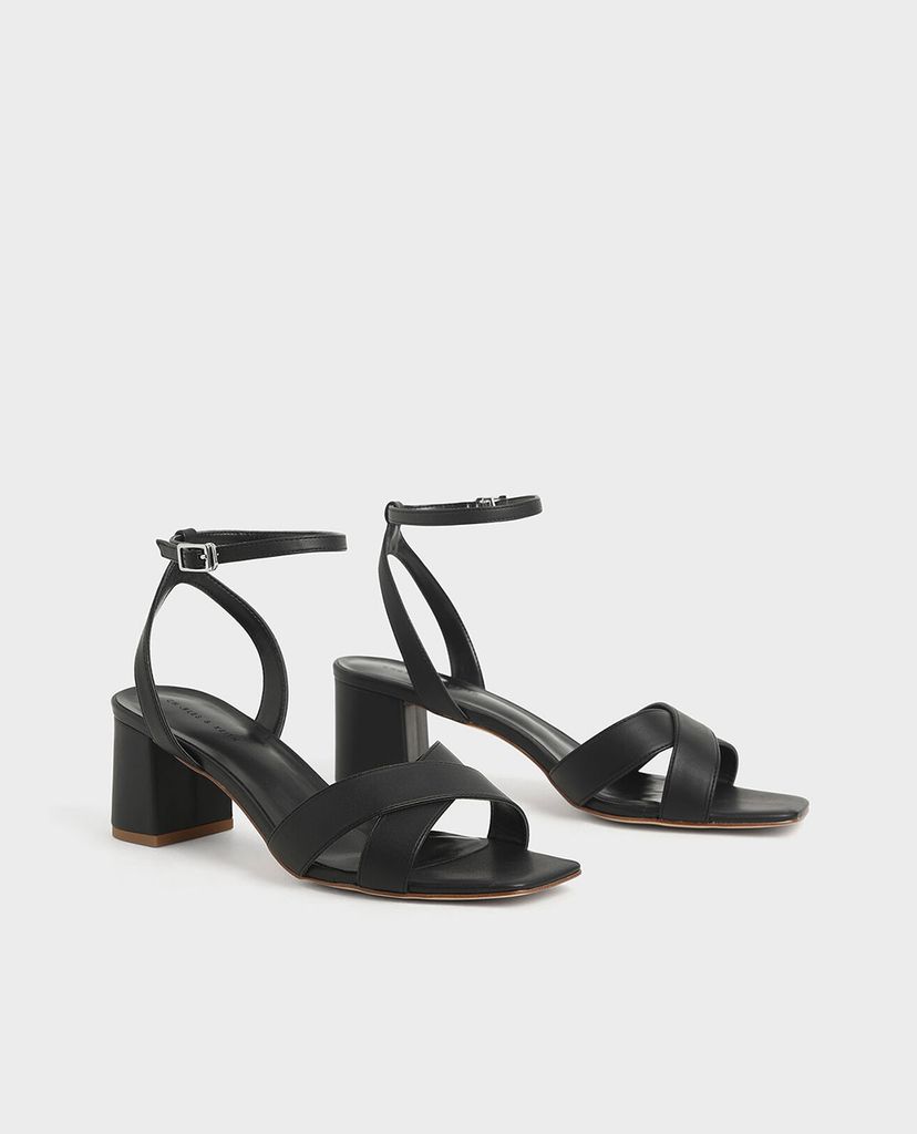 CHARLES & KEITH - Giày cao gót quai chéo Criss Cross Block