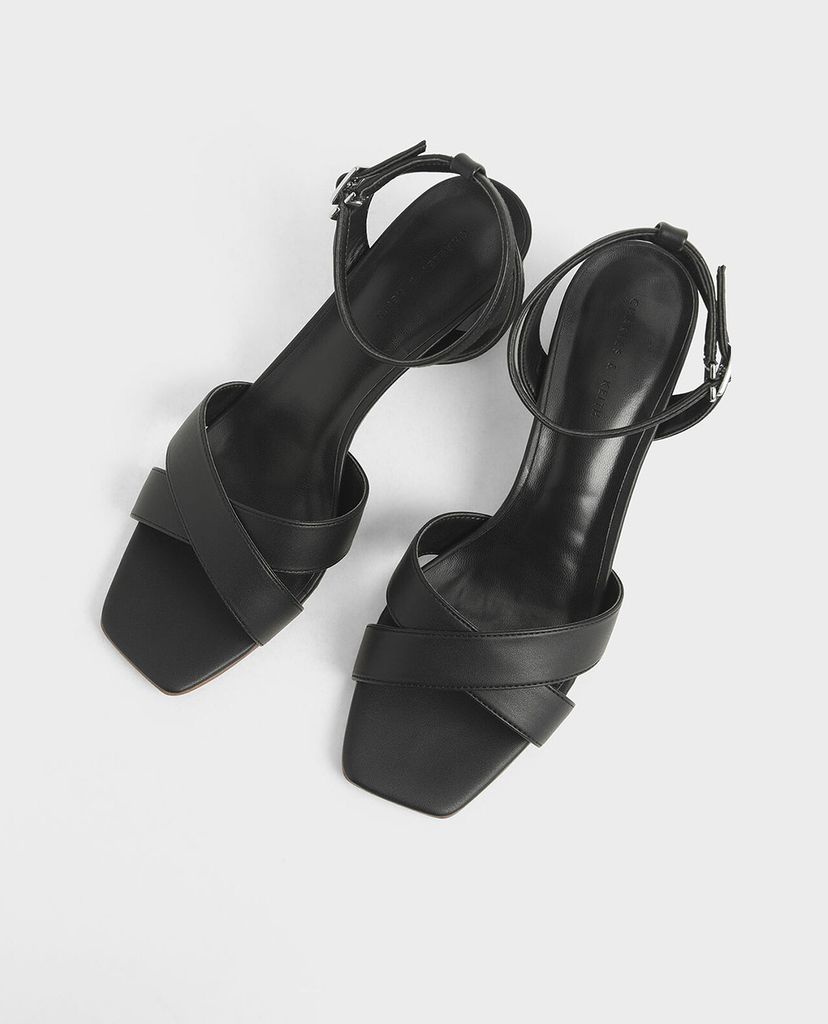 CHARLES & KEITH - Giày cao gót quai chéo Criss Cross Block
