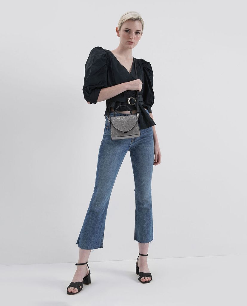 CHARLES & KEITH - Giày cao gót quai chéo Criss Cross Block