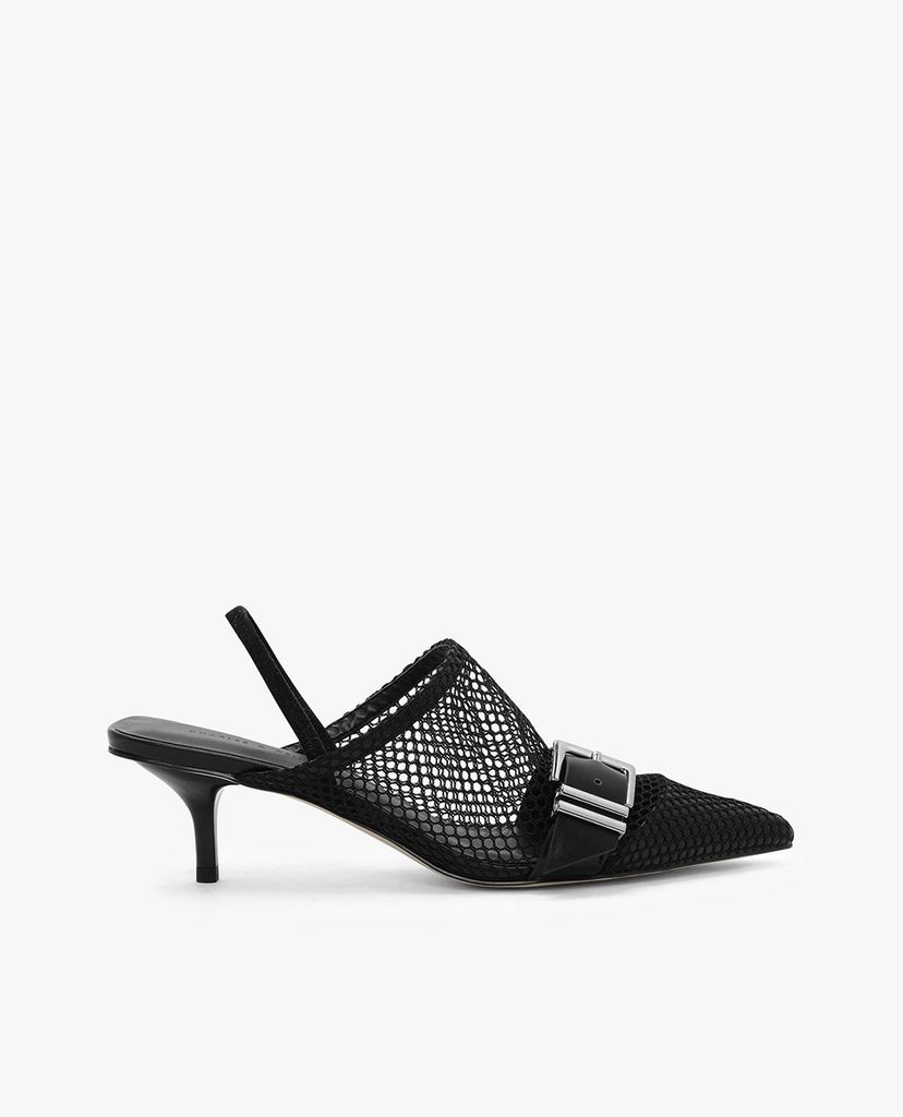 CHARLES & KEITH - Giày cao gót mũi nhọn phối lưới Slingback D'orsay