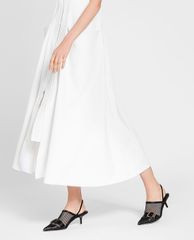 CHARLES & KEITH - Giày cao gót mũi nhọn phối lưới Slingback D'orsay