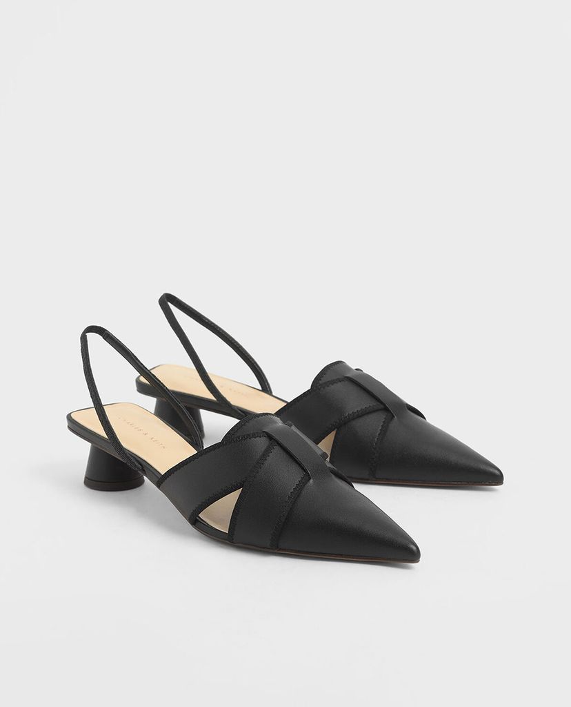 CHARLES & KEITH - Giày cao gót mũi nhọn Cylindrical Slingback