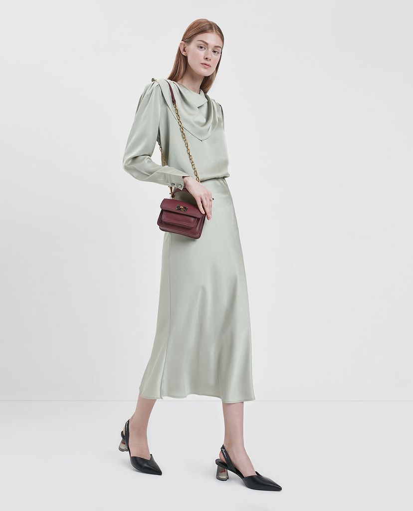 CHARLES & KEITH - Giày cao gót đế trong Sculptural Lucite