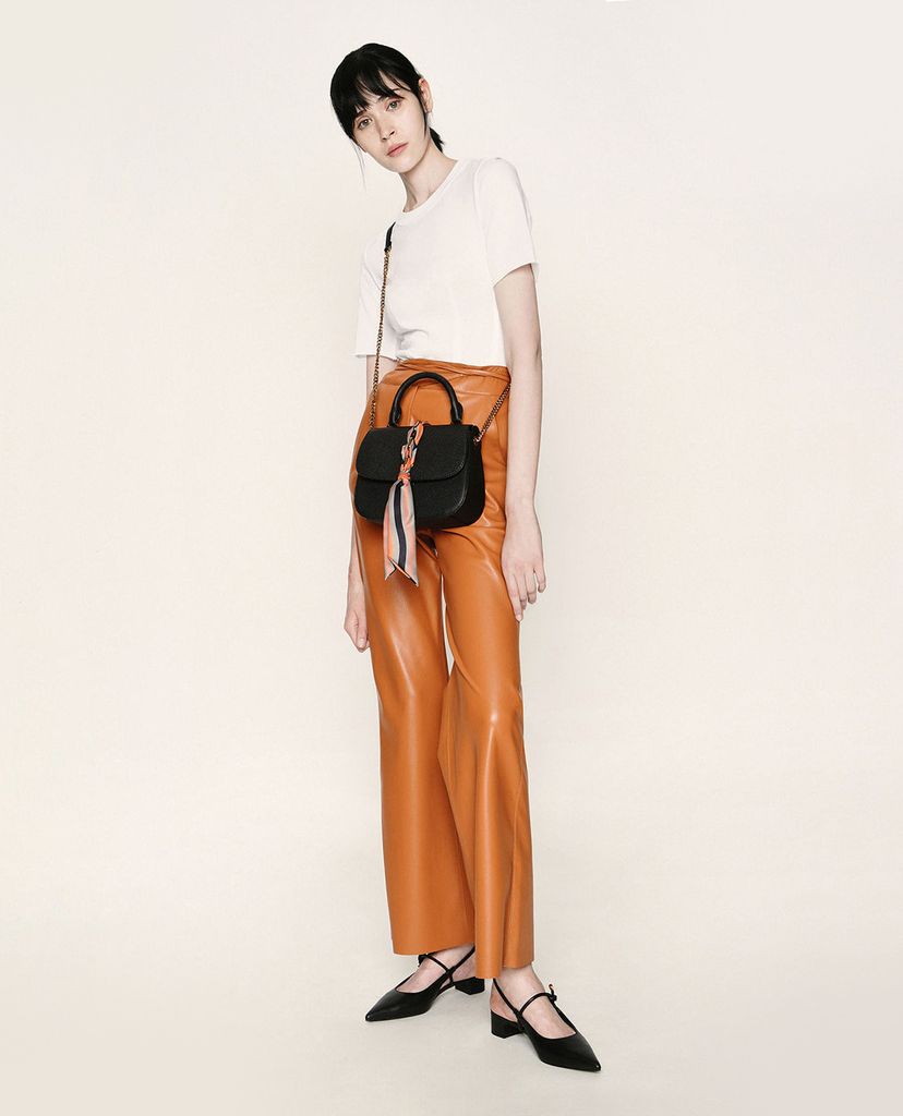 CHARLES & KEITH - Giày cao gót mũi nhọn Front Tie Slingback