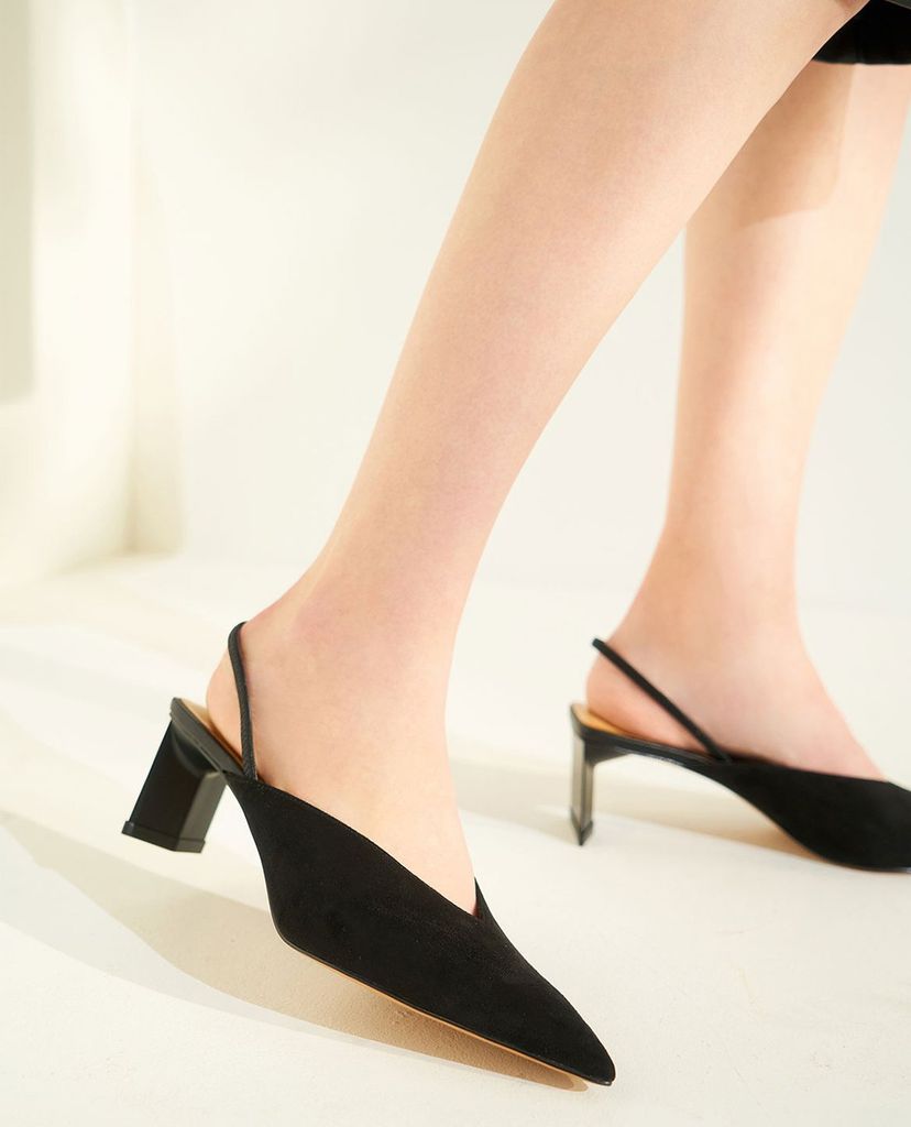 CHARLES & KEITH - Giày cao gót mũi nhọn Textured Blade