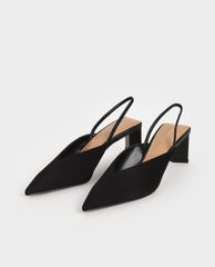 CHARLES & KEITH - Giày cao gót mũi nhọn Textured Blade