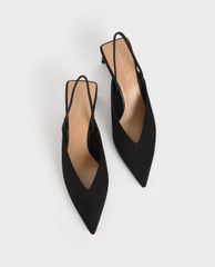 CHARLES & KEITH - Giày cao gót mũi nhọn Textured Blade