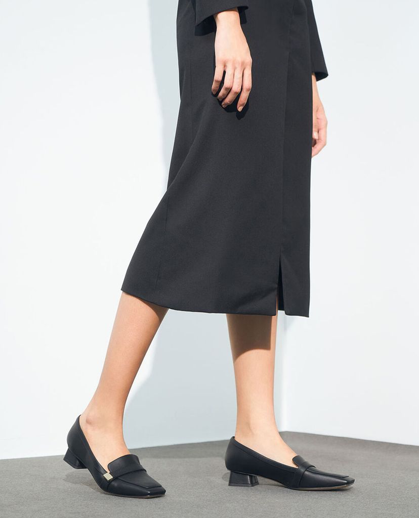 CHARLES & KEITH - Giày cao gót mũi vuông đế trụ Square Toe Penny