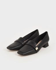 CHARLES & KEITH - Giày cao gót mũi vuông đế trụ Square Toe Penny