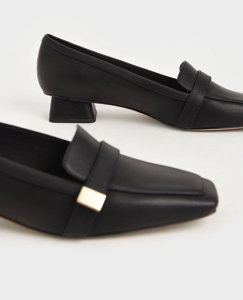 CHARLES & KEITH - Giày cao gót mũi vuông đế trụ Square Toe Penny