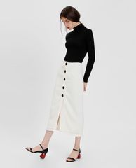 CHARLES & KEITH - Giày cao gót quai ngang đế trụ Stacked Heel