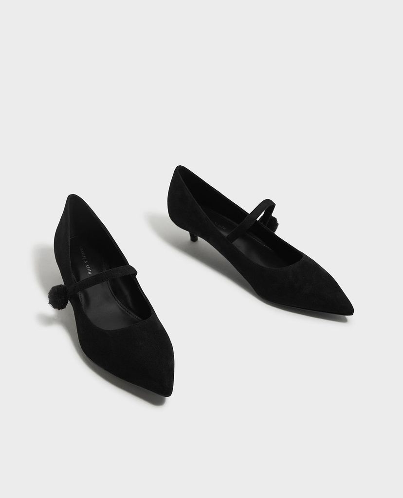 CHARLES & KEITH - Giày cao gót mũi nhọn Kitten Heel