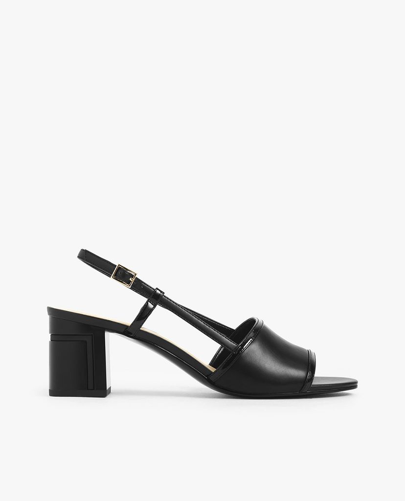 CHARLES & KEITH - Giày cao gót hở mũi đế trụ thời trang