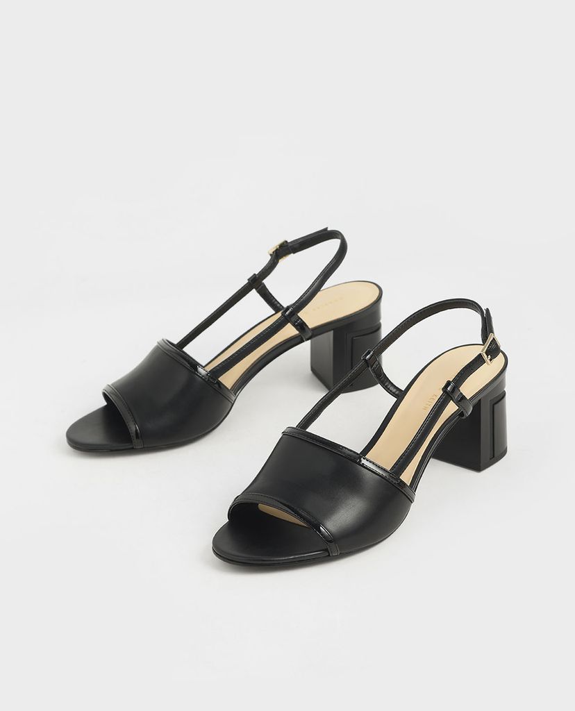 CHARLES & KEITH - Giày cao gót hở mũi đế trụ thời trang