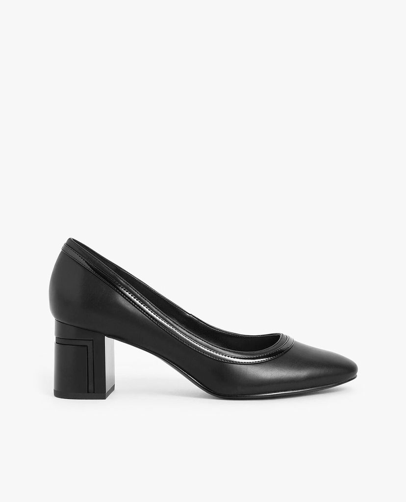 CHARLES & KEITH - Giày cao gót mũi tròn Round Toe Block