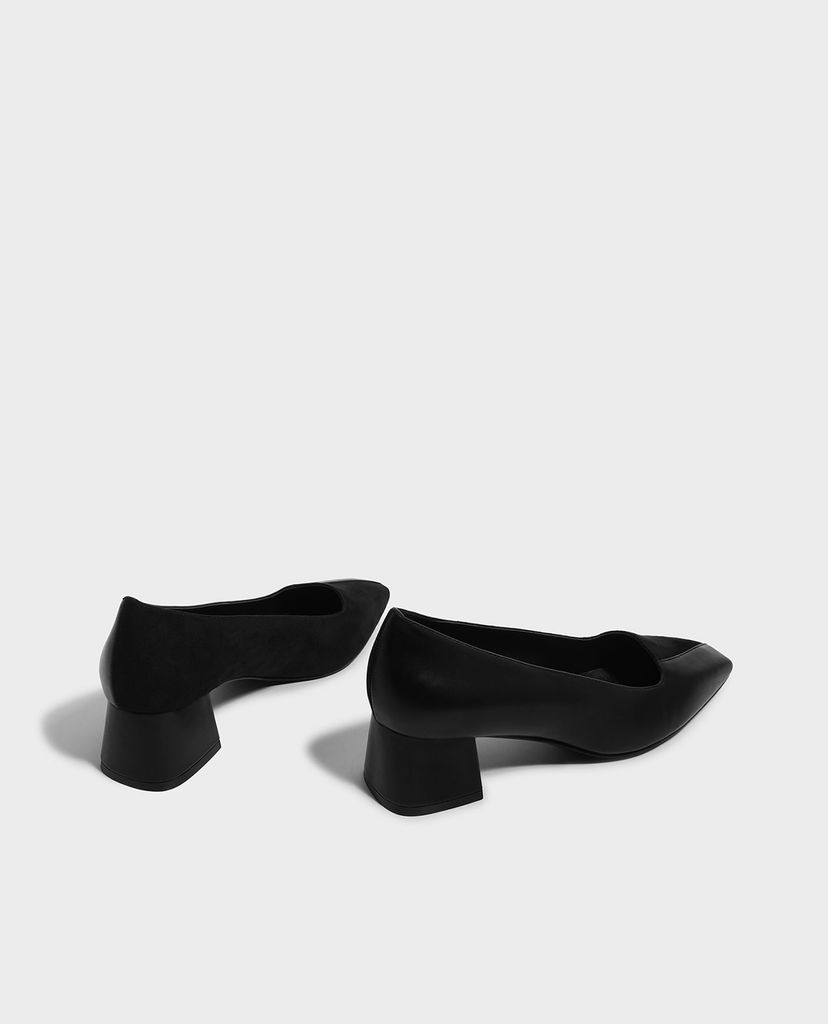 CHARLES & KEITH - Giày cao gót đế vuông mũi nhọn thời trang