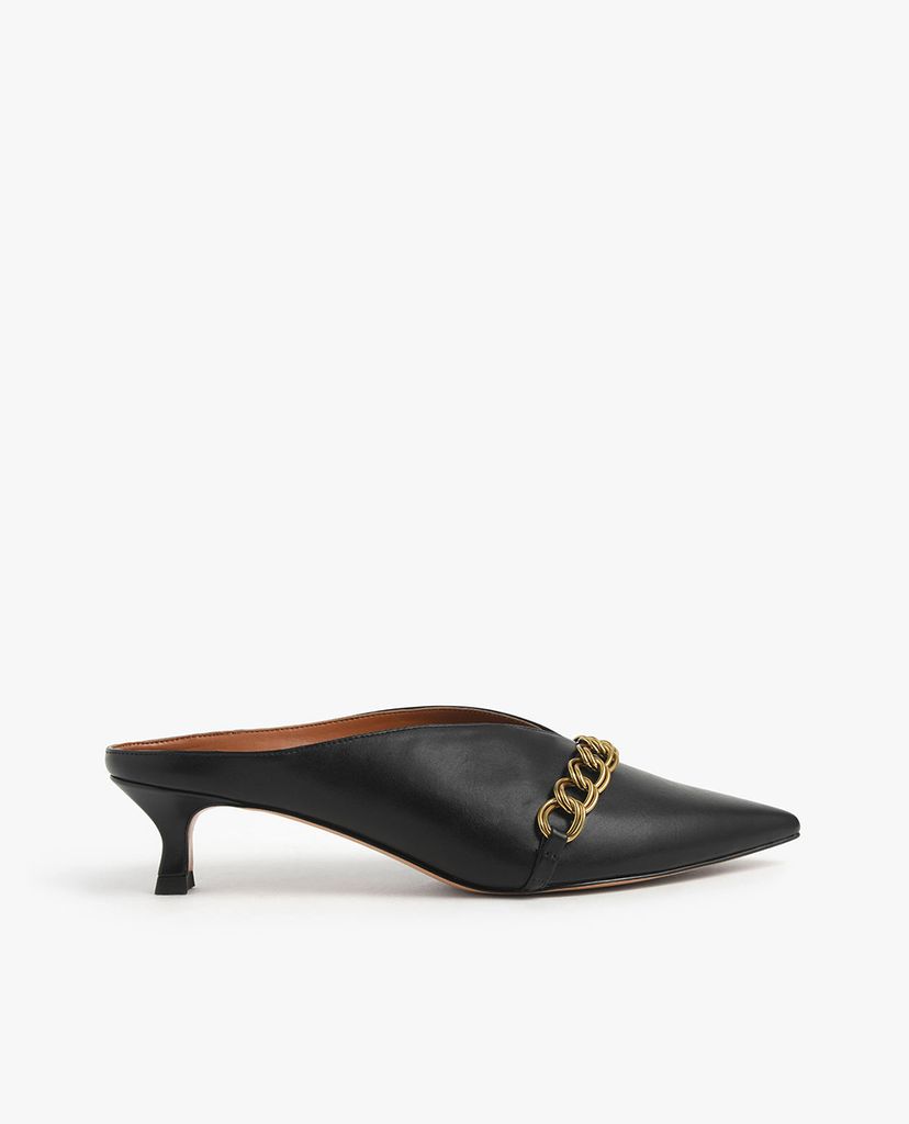 CHARLES & KEITH - Giày cao gót mũi nhọn Chain Strap V Cut