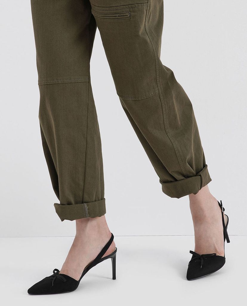 CHARLES & KEITH - Giày cao gót mũi nhọn Ribbon Tie Textured