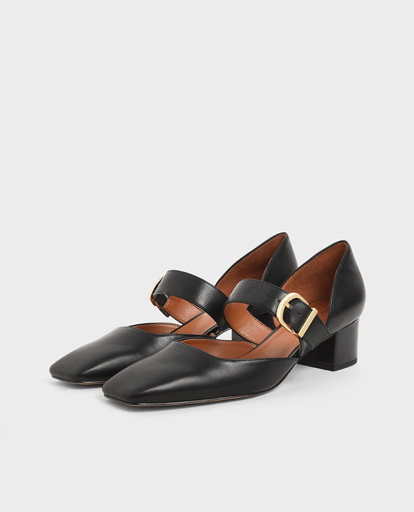 CHARLES & KEITH - Giày cao gót mũi vuông Mary Jane D Orsay