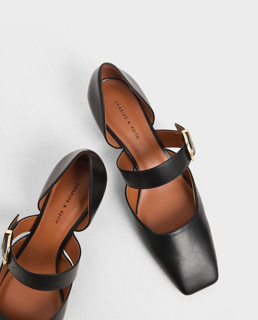 CHARLES & KEITH - Giày cao gót mũi vuông Mary Jane D Orsay