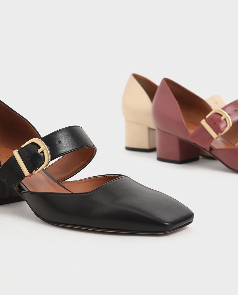 CHARLES & KEITH - Giày cao gót mũi vuông Mary Jane D Orsay